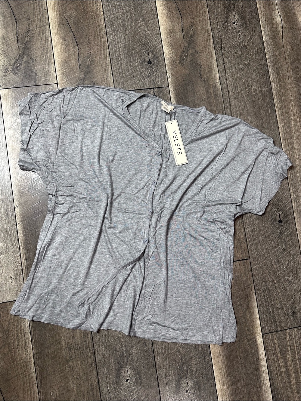 Yelete Short Sleeve Oversized Button Down